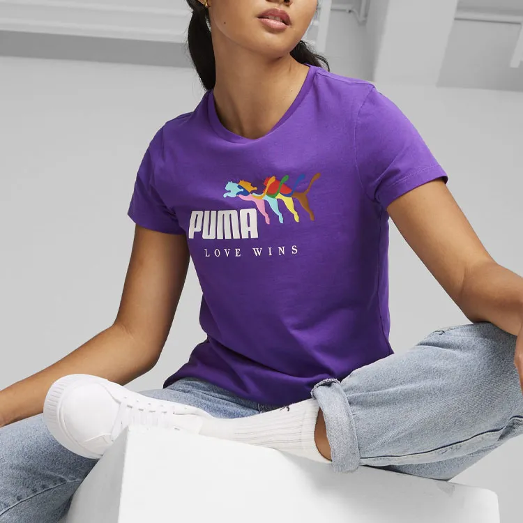 PUMA T Shirts Women's Purple-2