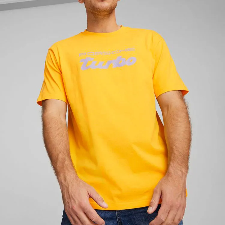 PUMA Porsche Legacy Series T-Shirts Men Yellow-2