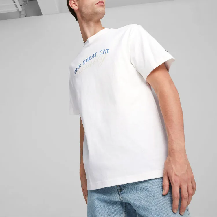 PUMA Nostalgia T Shirts Men White-4