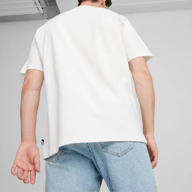 PUMA Nostalgia T Shirts Men White-3