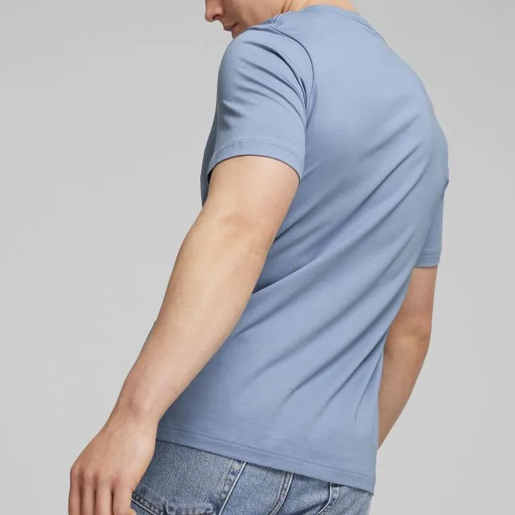 PUMA ESS+ 2 Col T Shirt Men's Blue Gray-3