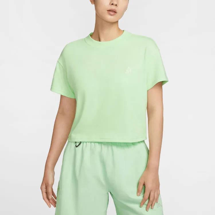 Nike Drop Shoulder Sleeve T Shirt Women's Vapor Green-2