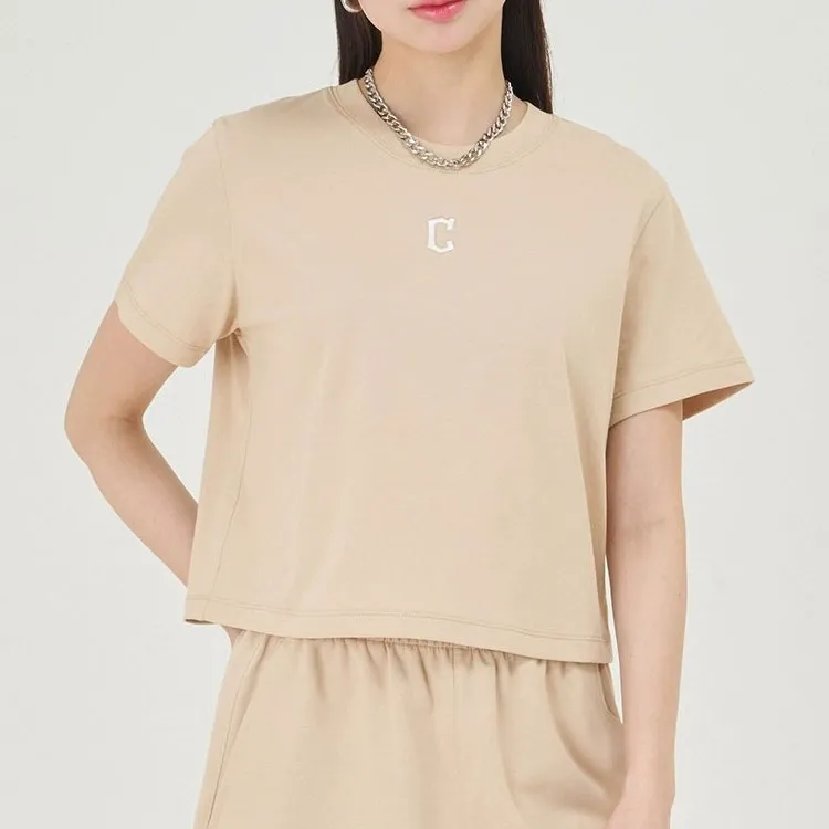 MLB T Shirt Women's Light Beige-3