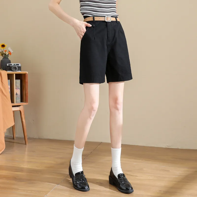 TERRE BLEUE Casual Shorts Women's Black-3