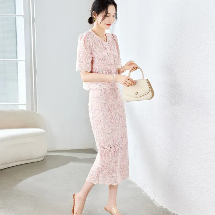TERRE BLEUE Skirt Set Women's Pink-4