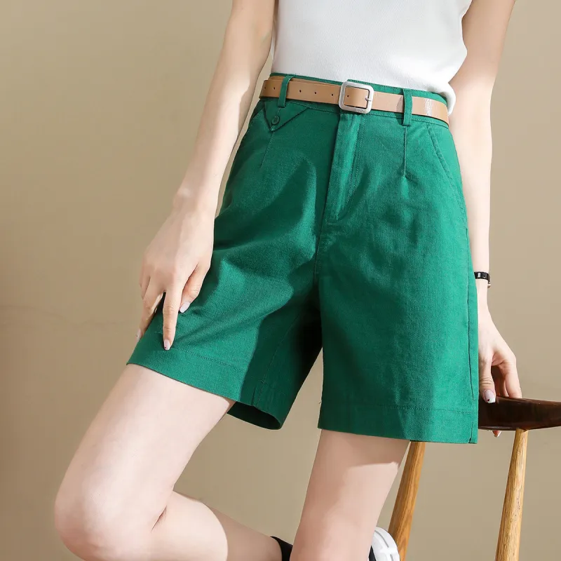 TERRE BLEUE Casual Shorts Women's Green-5