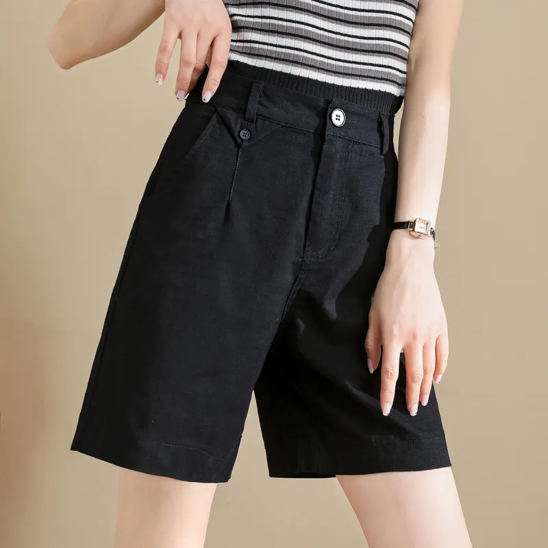 TERRE BLEUE Casual Shorts Women's Black-5