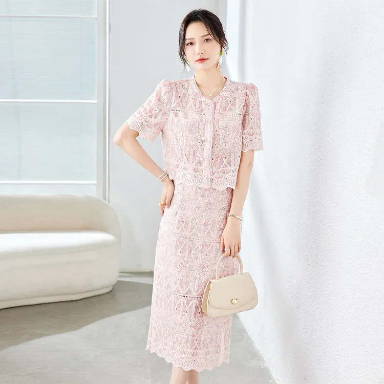 TERRE BLEUE Skirt Set Women's Pink-1