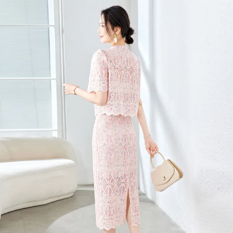 TERRE BLEUE Skirt Set Women's Pink-2