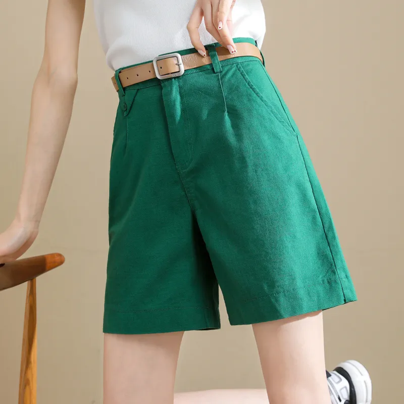 TERRE BLEUE Casual Shorts Women's Green-6