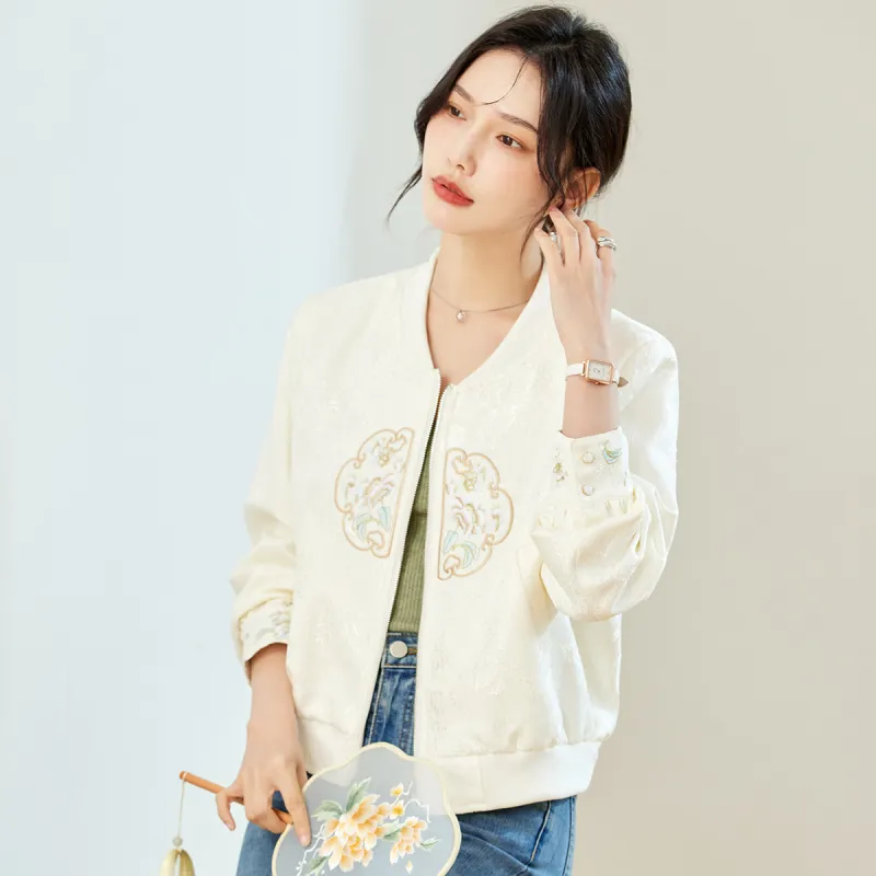 TERRE BLEUE Jackets Coats Women's Ecru-4