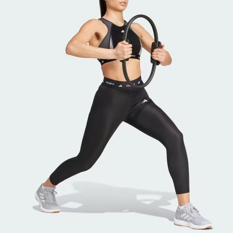 Adidas Free Shipping With AdiClub Techfit Medium-Support High-Neck Colorblock Bra-4