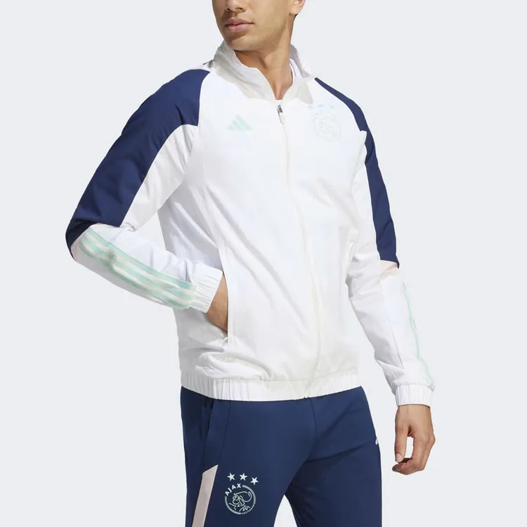 Adidas AJAX AMSTERDAM TIRO 23 PRESENTATION TRACK TOP Jackets Coats Men's White-3
