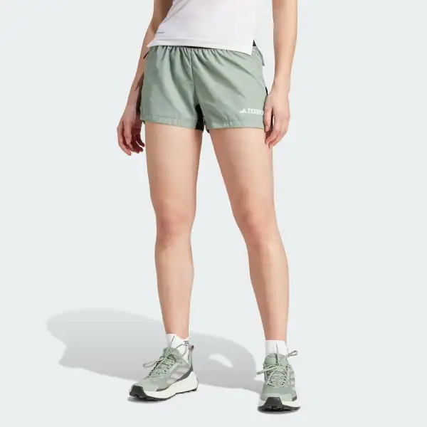 Adidas ULT TERREX MULTI TRAIL RUNNING SHORTS Casual Shorts Women's Green-1
