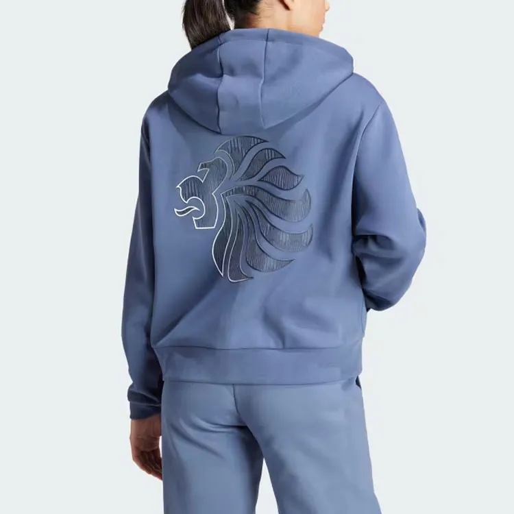 Adidas UK Training Top Olympics Collection TEAM GB HOODIE Sweatshirt Women's Blue-2