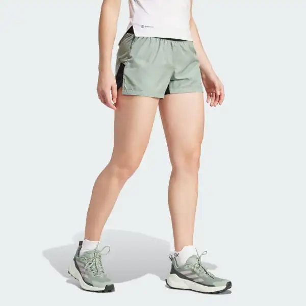 Adidas ULT TERREX MULTI TRAIL RUNNING SHORTS Casual Shorts Women's Green-3