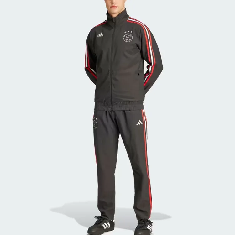 Adidas AJAX AMSTERDAM THE TRACKSTAND PANTS Soccer Bottoms Men's Black-4