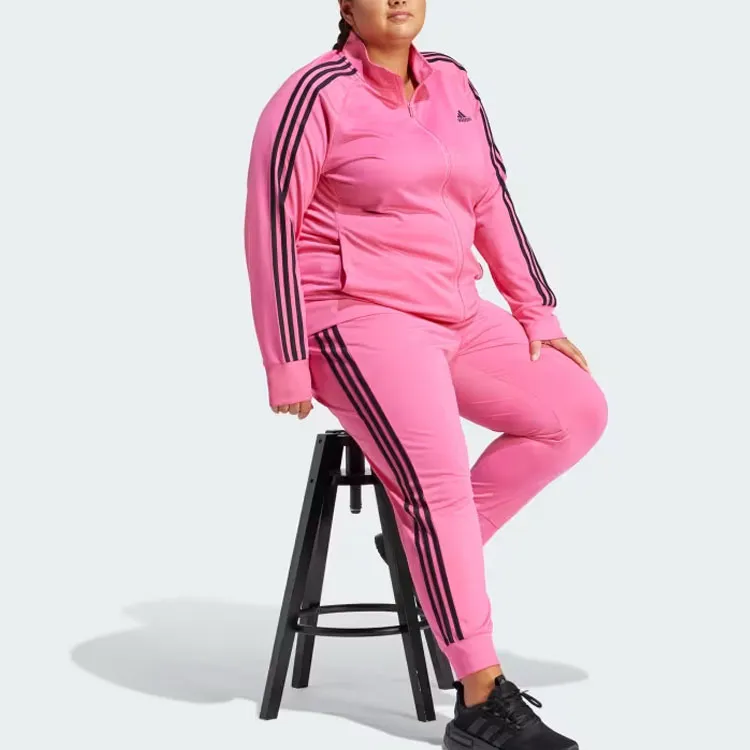 Adidas ESSENTIALS WARM-UP SLIM TAPERED Athletic Trousers Women's Pulsating Magenta-3