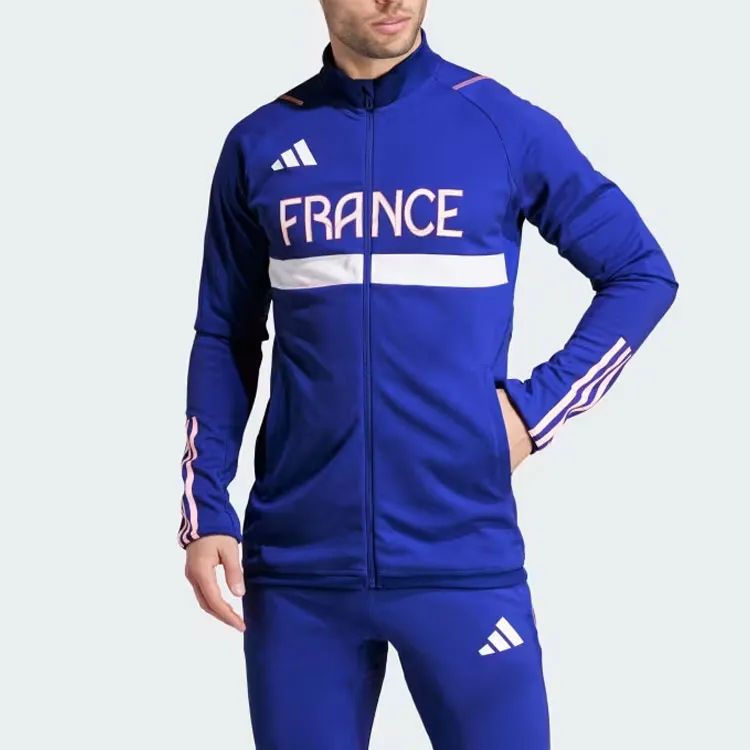 Adidas TEAM FRANCE TRAINING TRACK TOP Jackets Coats Men's Blue-3