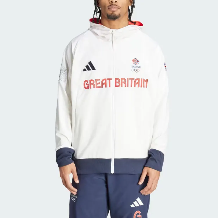 Adidas UK Training Top Olympics Collection TEAM GB PODIUM JACKET Jackets Coats Men's White-1