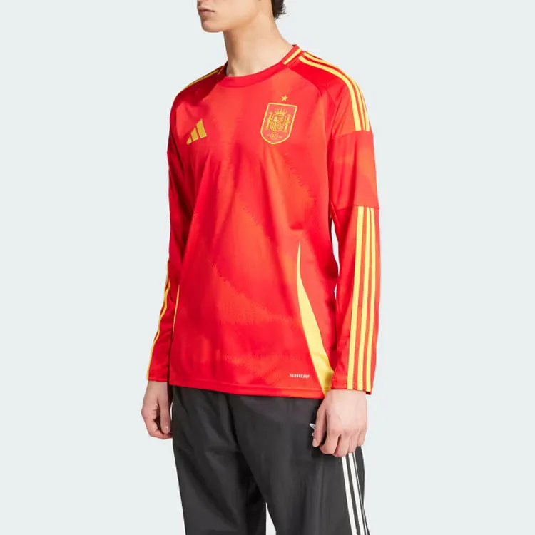 Adidas SPAIN 24 LONG SLEEVE HOME JERSEY Soccer Jerseys Men's Red-2