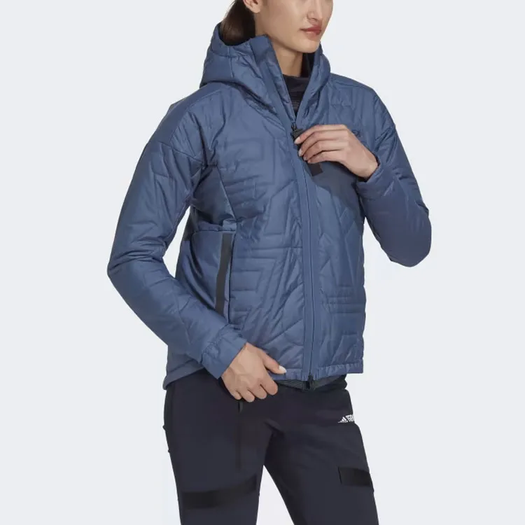 Adidas TERREX MYSHELTER PRIMALOFT HOODED PADDED JACKET Jackets Coats Women's Blue-3