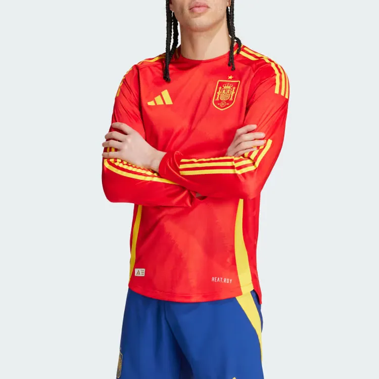 Adidas SPAIN 24 LONG SLEEVE HOME AUTHENTIC JERSEY Soccer Jerseys Men's Red-4