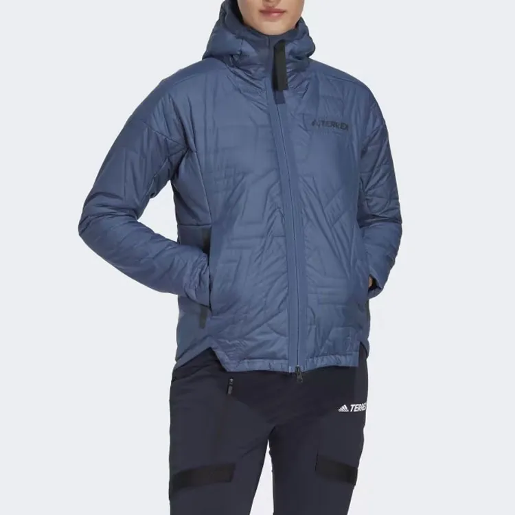 Adidas TERREX MYSHELTER PRIMALOFT HOODED PADDED JACKET Jackets Coats Women's Blue-1