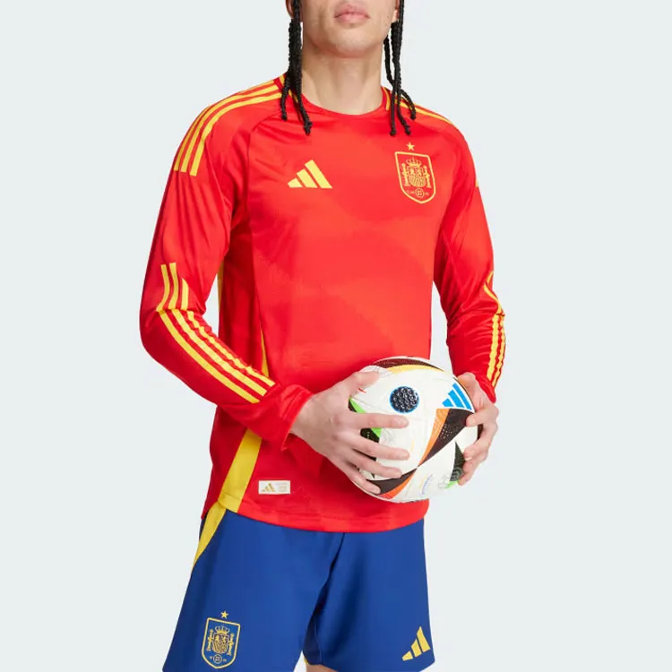 Adidas SPAIN 24 LONG SLEEVE HOME AUTHENTIC JERSEY Soccer Jerseys Men's Red-3