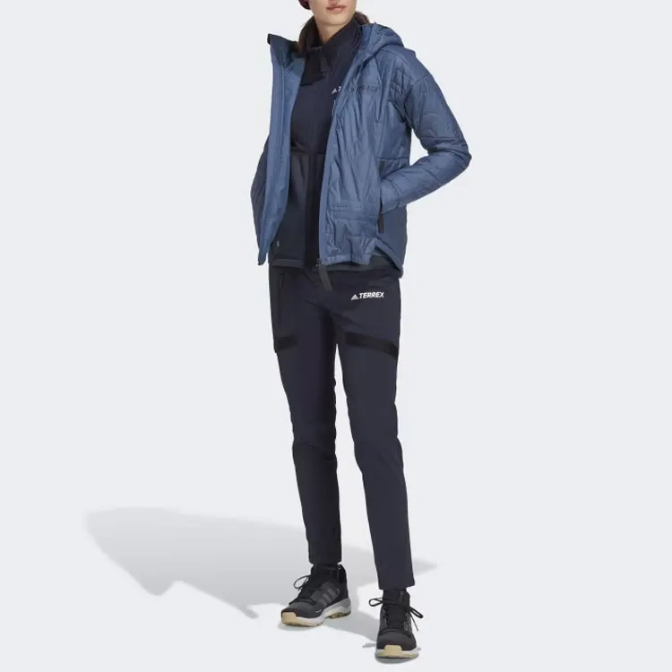 Adidas TERREX MYSHELTER PRIMALOFT HOODED PADDED JACKET Jackets Coats Women's Blue-4