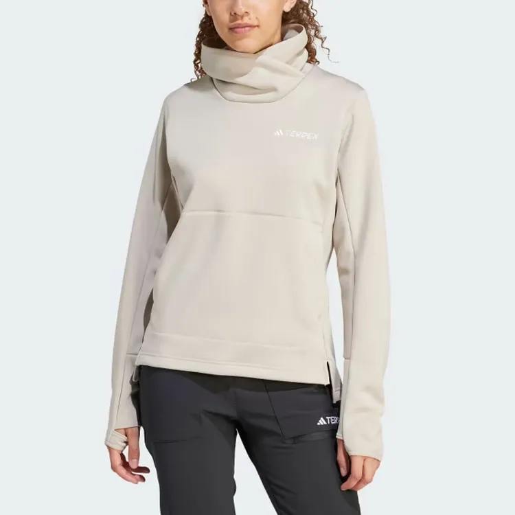 Adidas TERREX XPERIOR MEDIUM FLEECE PULLOVER Sweatshirt Women's Marvelous Beige-1