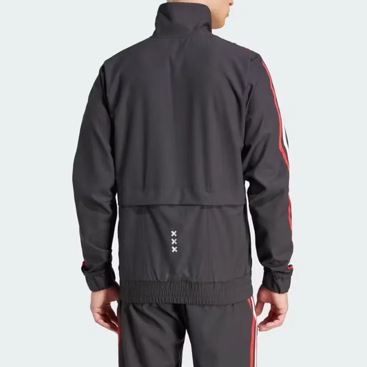 Adidas Ajax Amsterdam AJAX AMSTERDAM THE TRACKSTAND GRAPHIC JACKET Jackets Coats Men's Black-3