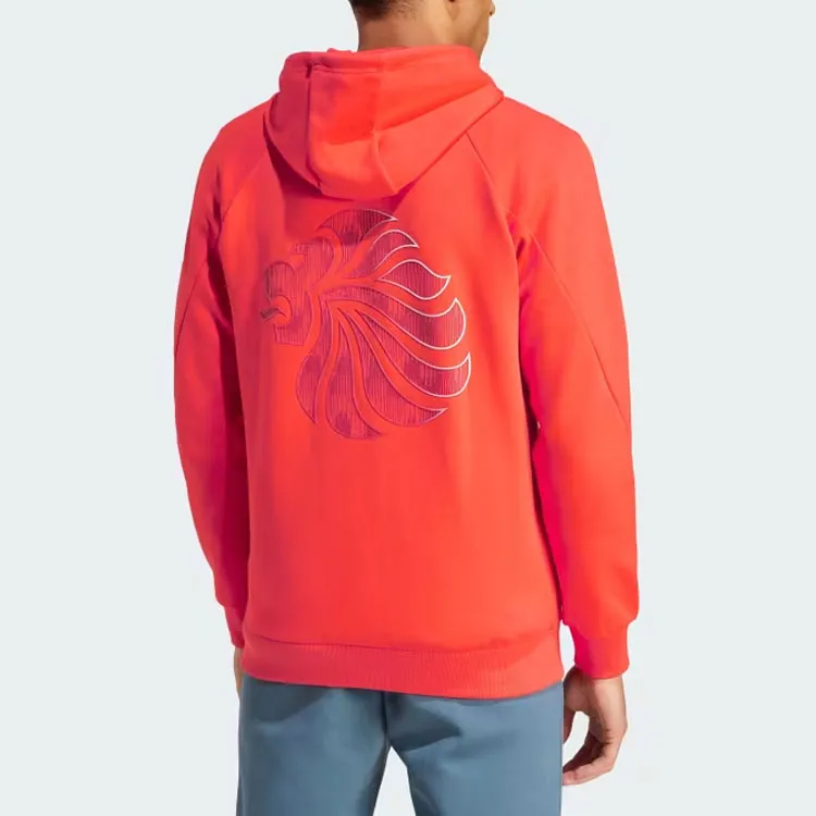 Adidas UK Training Top Olympics Collection TEAM GB HOODIE Sweatshirt Men's Bright Red-5