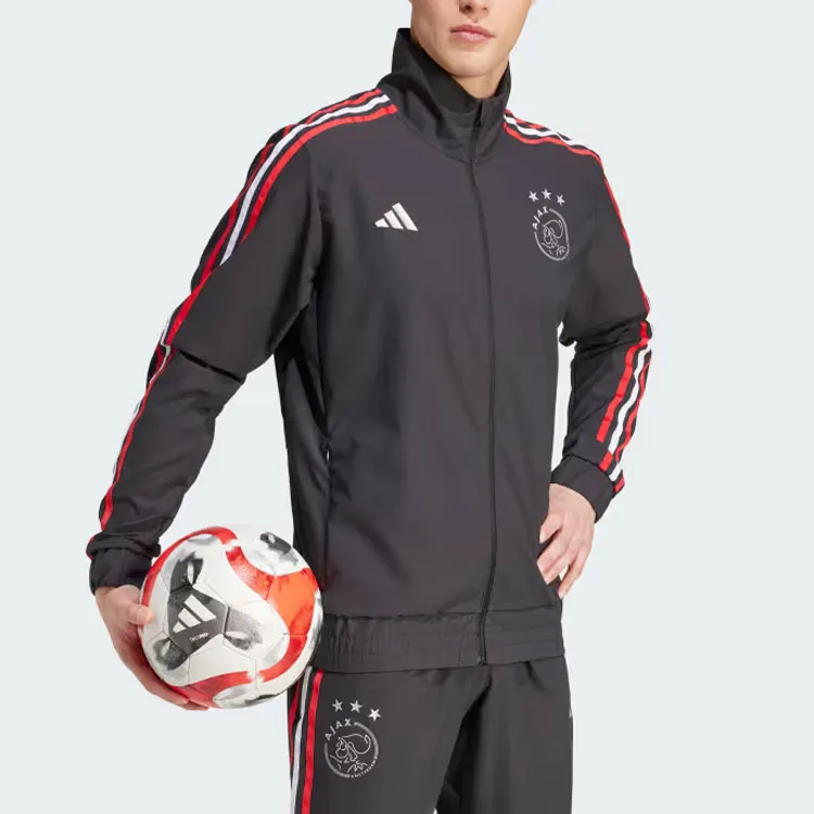 Adidas Ajax Amsterdam AJAX AMSTERDAM THE TRACKSTAND GRAPHIC JACKET Jackets Coats Men's Black-1
