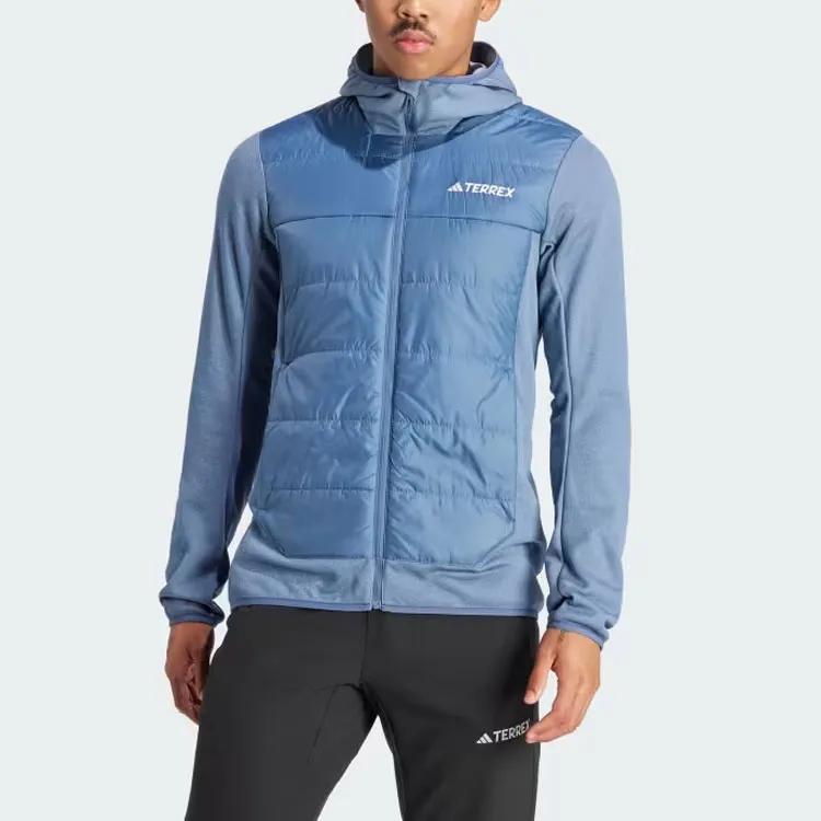 Adidas TERREX MULTI HYBRID INSULATED HOODED JACKET Jackets & Coats Men's Blue-1