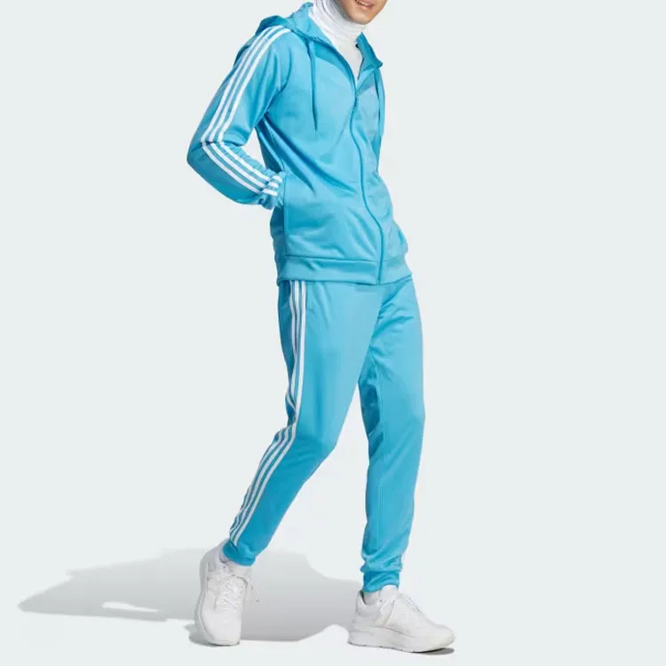 Adidas Sportswear HOODED TRICOT TRACKSUIT Casual Sportswear Men's Blue-3