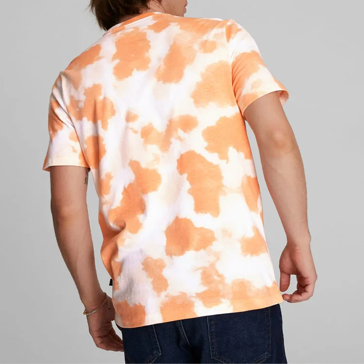 PUMA Cloud Tie Dye T-Shirts Men Orange-4