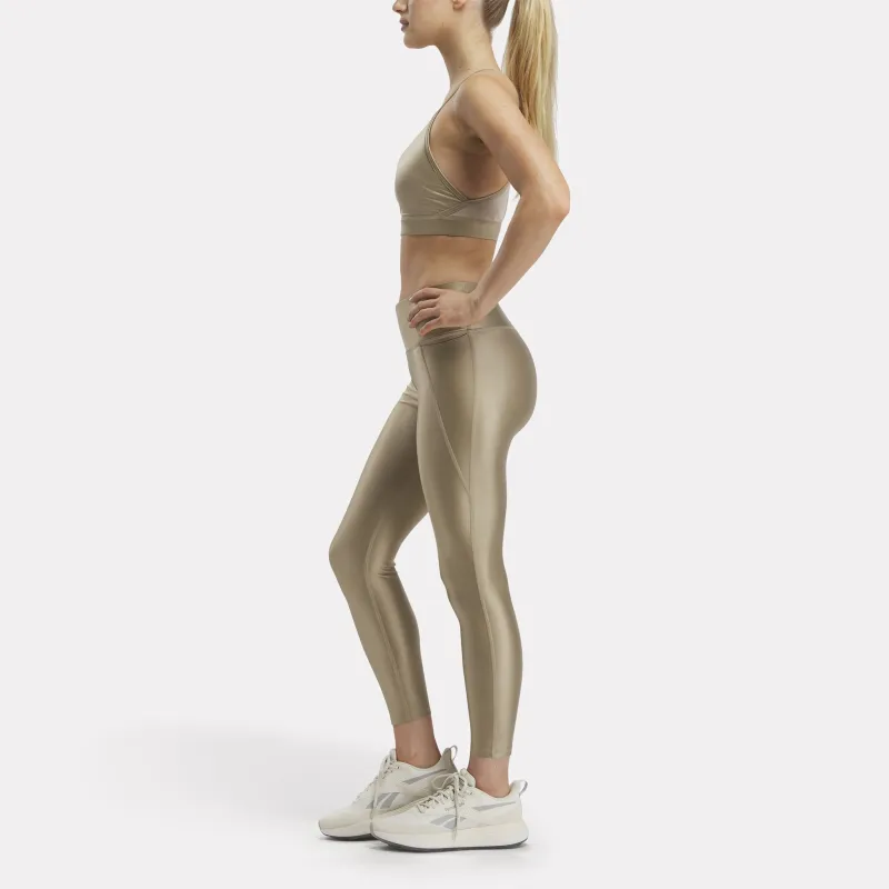 Reebok Lux Shine Strappy Bra Bra Women's Driftwood Beige-3