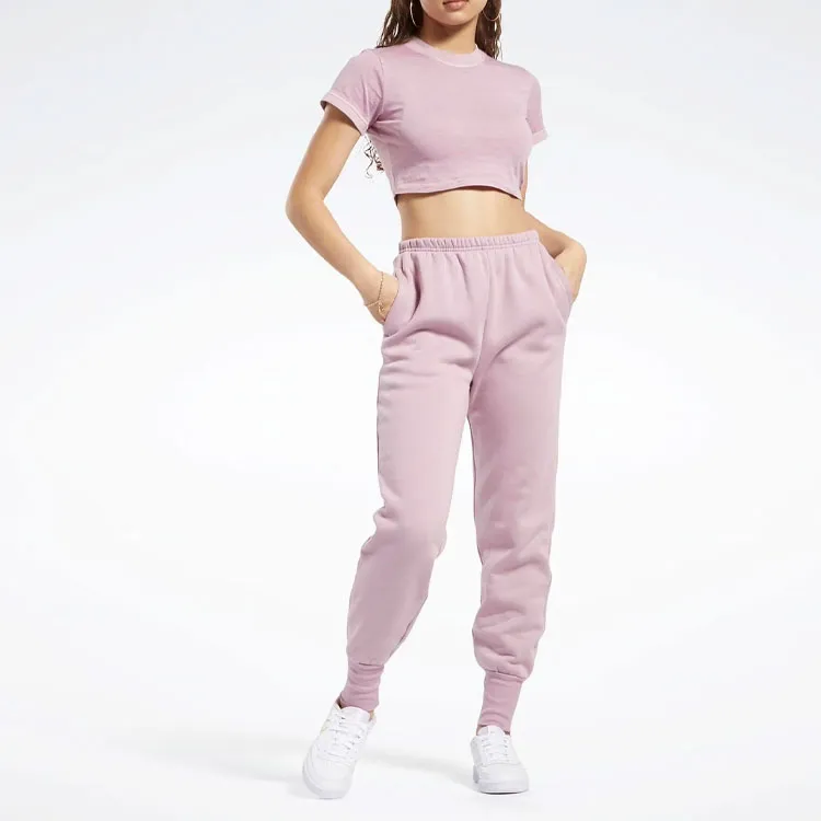 Reebok Classics Fleece Joggers Casual Pants Women's Immersed Lilac Purple-4