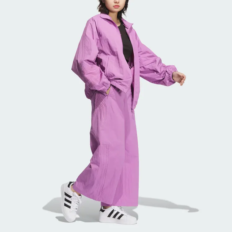 Adidas Originals RUCHED TRACK TOP TRACK TOP Jackets Coats Women's Purple-2