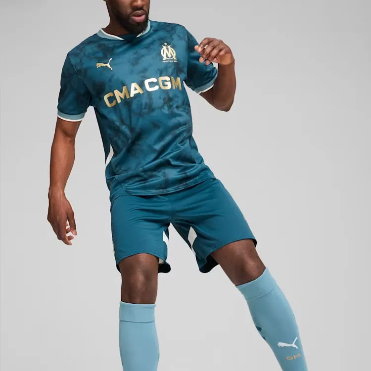 PUMA Olympique De Marseille 24/25 Away Jersey Men Soccer Jersey Men's Blue-3