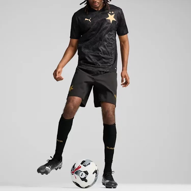 PUMA SK Slavia SS24 Away Jersey Men Retro Soccer Jerseys Men's Black-4