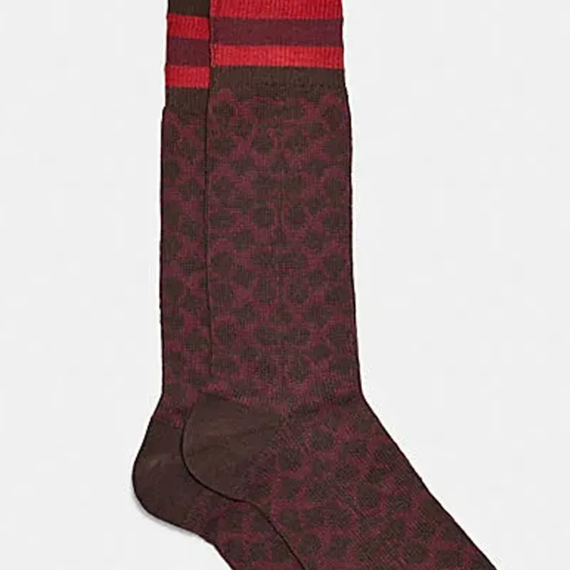 COACH Unisex Knee-high Socks-4