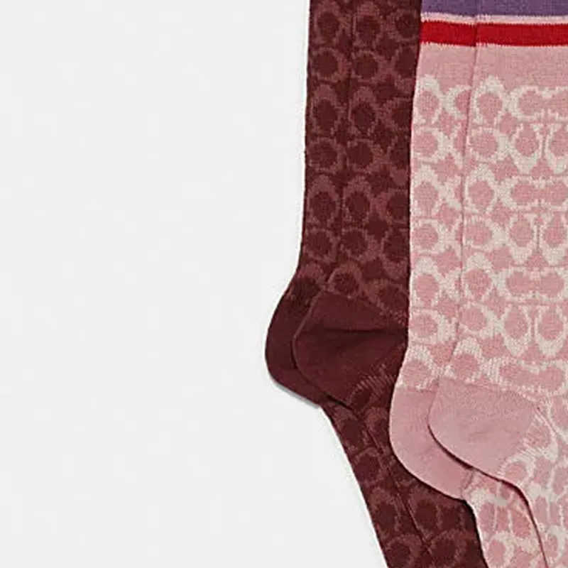 COACH Women's Knee-high Socks-4
