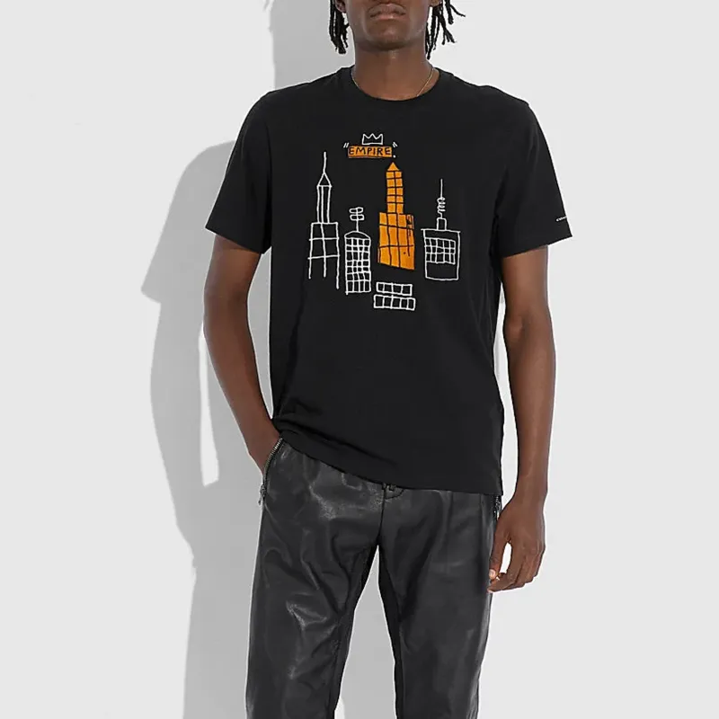Jean-michel Basquiat X COACH T-Shirts Men Black-1
