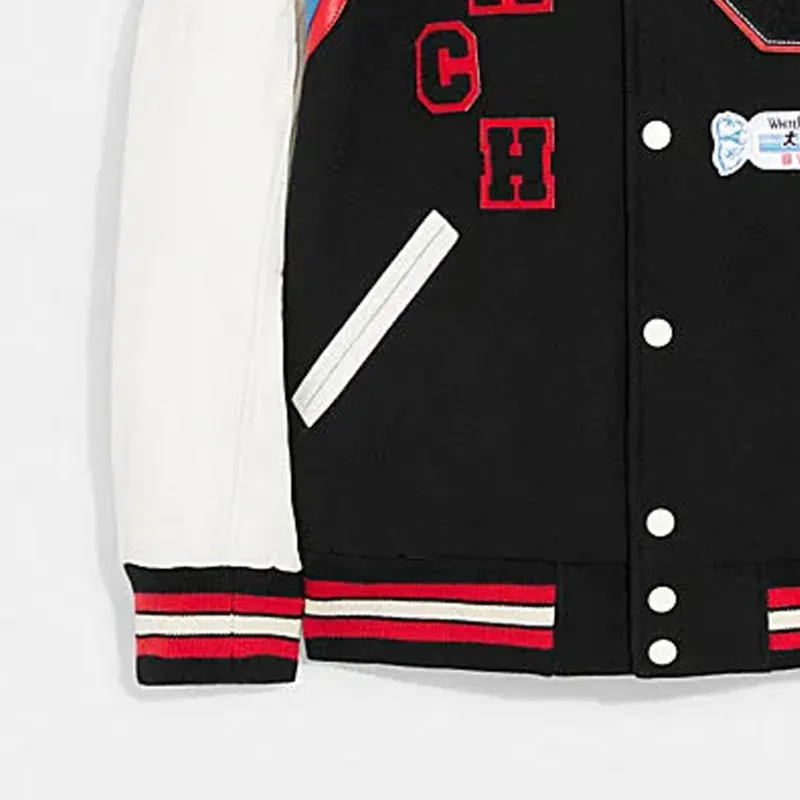 COACH x WHITE RABBIT Baseball Jacket Men's Black-5