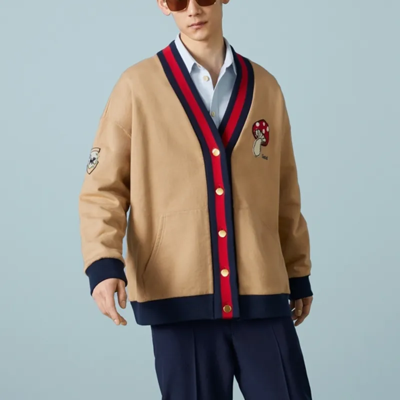 GUCCI Embroidered Jersey Cardigan-3