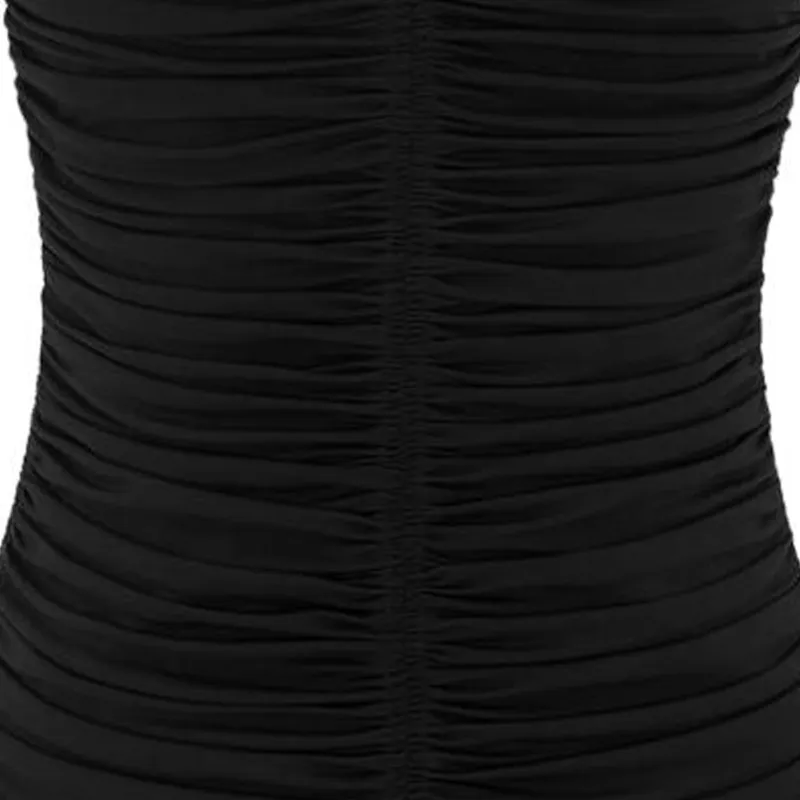 SAINT LAURENT Strapless Ruched Bustier-5