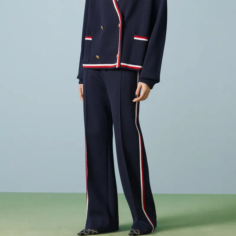 GUCCI Casual Pants Women's Dark Blue-3
