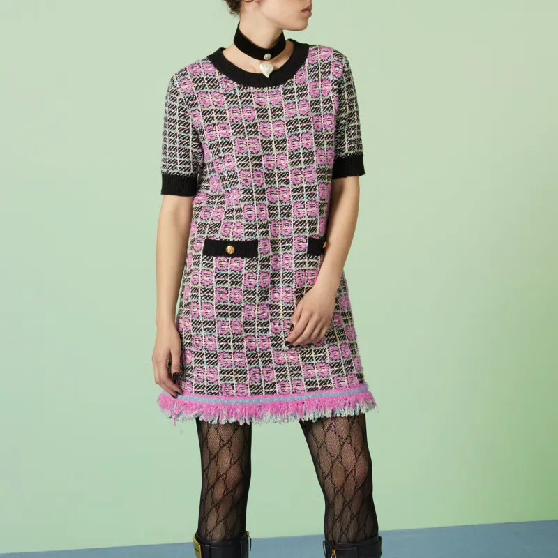 GUCCI FW23 Short Sleeved Dresses Women's Multicolor-1